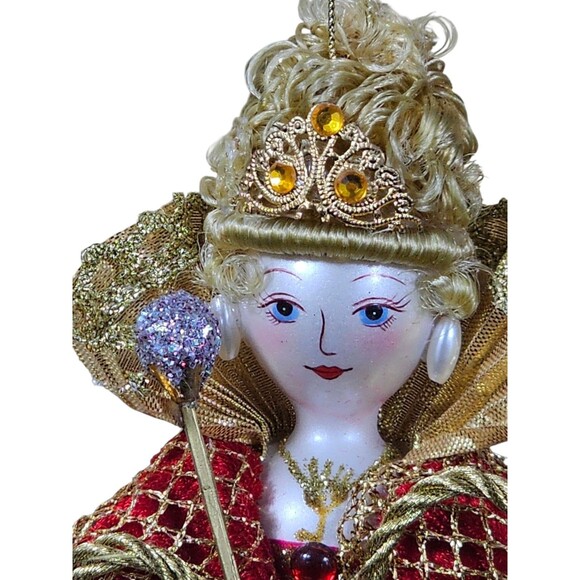 Vtg Kurt S Adler The Mystique Collection Hand Blown Glass Ornament Red Queen - Picture 3 of 11